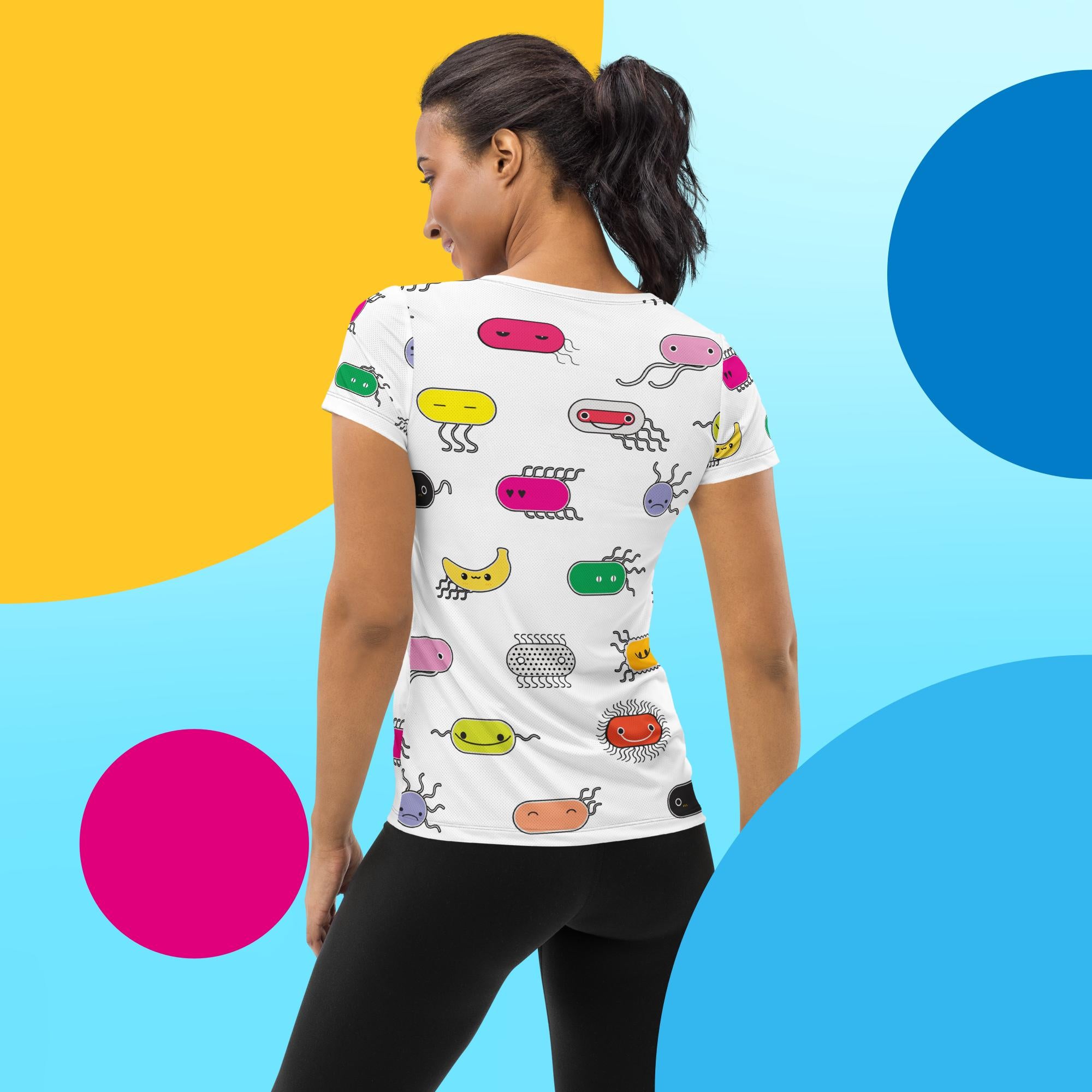 Bacteria Everywhere! Women's Athletic T-shirt – Amino Labs